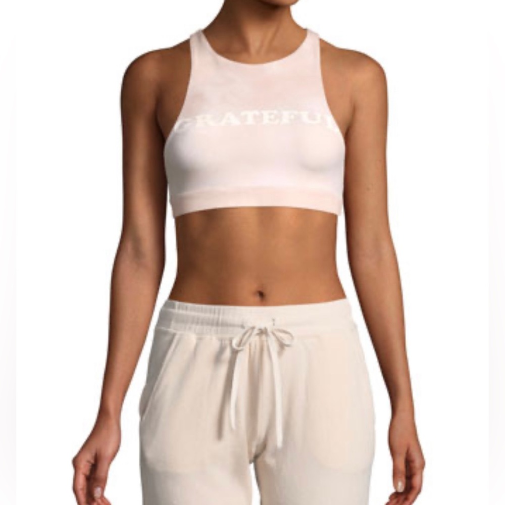 Spiritual Gangster Grateful Racerback Crop Top Bra Size XS